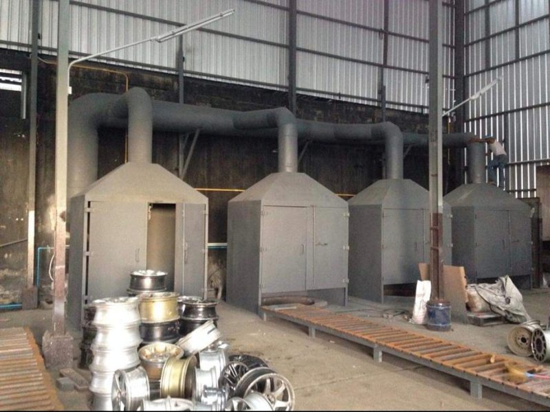 Melting furnaces at the Monster Tech plant