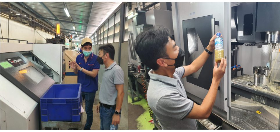Melting furnace on a customer's production line